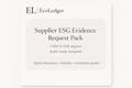 Supplier ESG Evidence Request Pack